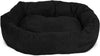 40 Inch Suede Calming Dog Bed Washable – Cozy Soft Round Dog Bed with Spine Support for Dogs to Rest their Head - Fluffy Donut Dog Bed 40x29x9 (Inch) - Round Pet Bed Large – Black