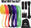 Pull Up Bands Set, 5 Different Levels Resistance Band Pull Up for Calisthenics, CrossFit, Powerlifting, Muscle Toning, Yoga, Stretch Mobility, Pull Up Assistance Bands