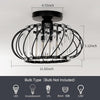 Modern Ceiling Light- Easric Black Ceiling Lighting Ceiling Lights Living Room LED Crystal Chandeliers Fittings for Kitchen Hallway Dining Rooms Bedroom - 28CM