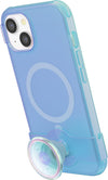 : PopCase PlantCore MagSafe - Plant-Based Phone Case IPhone 14 Plus With A Repositionable PopGrip Slide Phone Stand And Grip With A Swappable Top - Blue Opalescent