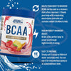 Bundle: BCAA Powder 450g + Lifestyle Water Bottle 1000ml | Branched Chain Amino Acids BCAAs Supplement, Intra Workout & Recovery (450g - 32 Servings) (Fruit Burst)