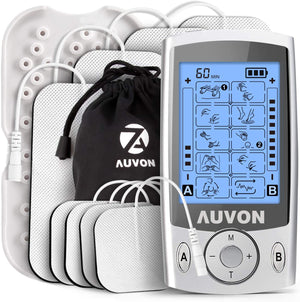 Dual Channel TENS Machine for Pain Relief, TENS Unit Muscle Stimulator with 20 Modes, 2" and 2"x4" TENS Pads Replacement