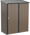 " Lean to Garden Shed: Stylish Metal Outdoor Storage with Lockable Door - Ideal for Garden, Patio, and Lawn Storage Needs!"