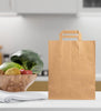 Paper Bags with Handles -500 Large Brown Paper Bags 10x12x3.5”-Perfect for Lunch, Takeaway, Grocery and Party use