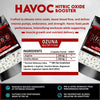 Havoc Nitric Oxide Supplement with L Arginine & Citrulline Malate for Muscle Growth, Pumps, Vascularity, & Energy - Extra Strength Pre/Intra Workout N.O. Booster & Muscle Builder - 60 Capsules