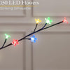 Cherry Blossom Tree 150 LED Light Up Indoor Outdoor Christmas Decoration 150cm / 5ft (Multi Coloured)