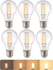 6 Pack E27 Dimmable LED Edison Bulbs, E27 LED Bulbs Large Edison Screw, 60W Incandescent Bulb Equivalent, 2700K Warm White, 6.5W, Flicker Free Energy Saving Bulbs for Chandelier Table Lamp