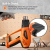 Heat Gun - 2000W 350℃ & 550℃ Paint Stripper, Hot Air Gun w/ 2 Temperature Settings, Overload Protection, 1.5s Fast Heating, 5 Nozzles - Heat Gun for Paint Stripping, Shrinking PVC, Crafts