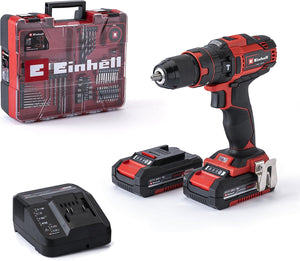 Power X-Change 40Nm Cordless Drill Driver With Battery And Charger - 18V, 3-in-1 Combi Drill, Hammer Drill And Screwdriver - TE-CD 18/40 Li-i Impact Drill Set With 69 Pc Accessory Kit