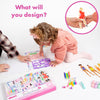 Fashion Designer Kits for Girls, Creative Art Set for Kids - Fashion Drawing Set Includes Fashion Sketchbook, Stencil Sheet, Felt Tips, Highlighters, Gel Pens, Stamps & Activity Book