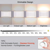 Wall Lights Indoor Dimmable Up and Down Wall Light Modern Wall Lamp Sconce 10W Uplighter Downlighter LED Wall Lighting for Living Room Bedroom Balcony, Warm White(COB Lamp Beads Include)