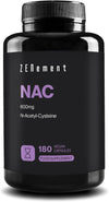 NAC N-Acetyl Cysteine 600 mg - 180 Vegan Capsules | 6-Month Supply | High Purity and Bioavailability | No Additives | Vegan |