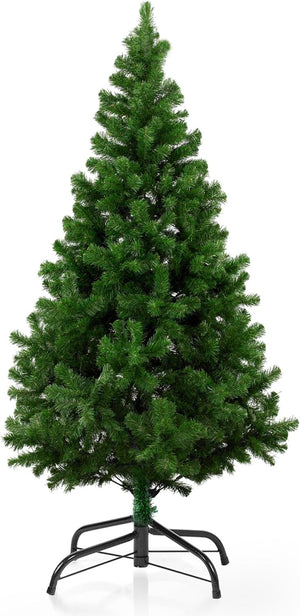 KLASS 4ft Christmas Tree 400 Tips Lush Xmas Tree, Premium PVC Realistic Artificial Christmas Tree With Metal Stand, Green Christmas Trees in 4 ft, 5ft, 6ft & 7ft Sizes Perfect Christmas Decoration