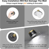 Battery Operated Wall Lights 2 Pack, Battery Wall Lights Indoor, Wall Lamp with Remote, 3 Color Temperatures & 13 RGB & Dimmable Magnetic 360° Free Rotation Rechargeable Sconces Wall Lighting