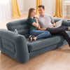King Size Pull-Out Inflatable Camping Sofa Bed Sleep Away Futon Couch with 3 quick inflation and Deflation Valves, 203 x 231 x 66 cm, Charcoal Grey