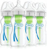 Anti-Colic Options+ Wide-Neck Baby Bottle, 9oz/270 ml, with Level 1 Teat, Pack of 4