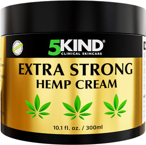 Extra Strong Hemp Cream 300ml - High Strength Hemp Oil and Arnica Cream - for Massaging Joints & Muscles, Lower Back, Feet, Knees, Neck & Shoulders - Rich in Natural Ingredients