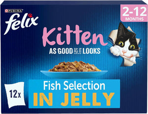 As Good As It Looks Kitten Fish Selection Cat Food 12x100g, Pack of 4