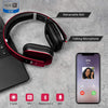 Over Ear Wireless Bluetooth Headphones with Mic -  EP650 - Custom App for Easy EQ Sound Control, aptX Low Latency, NFC, Rich Bass Clear Sound, 30 days Stand By High-Performance Comfort [Red]