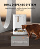 Automatic Cat Feeder with Camera,1080P HD Video with Night Vision, 5L Auto Pet Feeder, 2-Way Audio, Battery-Backup, Low Food Sensor, Anti-Stick Bowl, 2.4G WiFi Enabled Cat Food Dispenser