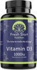 Vitamin D3 1000iu Tablets | 365 (1 Year Supply) Vegetarian Vitamin D Supplement Tiny Easy to Swallow Pills | VIT D as Cholecalciferol |