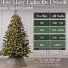 Christmas Tree Lights, Compact Warm White LED Fairy String Lights with Timer, 8 Light Modes, Indoor & Outdoor, Mains Operated, Green Cable (1000 LED / 24.97m Lit Length for 7ft Xmas Tree)