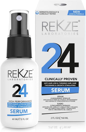 24 Serum w/Unique Premium Clinically Proven Formula for Hair Thickening, Anti-Hair Loss & Thinning, Regrowth Treatment & Strong DHT Blocker For Men & Women