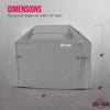 Grill Cover, Gas BBQ Cover fits Weber BBQ, Brinkmann, Char Broil, Outback and more - Large BBQ Cover Waterproof, Heavy Duty, Windproof, Rip-Proo, UV Resistant (132 L x 66 W x 109 H cm, Grey)