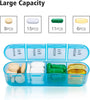 Pill Box 4 Times a Day,  Weekly Pill Box Organisers, 7 Day Tablet Organiser, Daily Pill Dispenser 7 Day 4 Compartments, Tablet Box for Medication, Vitamins and Supplements (Black)