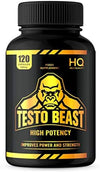 Test Booster for Men | 120 caps | Testosterone Supplement | High Strength | Natural Ingredients Ashwagandha, Vitamin D and Luteolin | Massive 2000mg Serving and Suitable for Vegans | Beast and Bulk