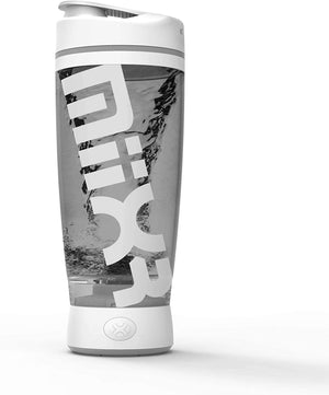 Original Shaker Bottle (MiiXR Edition) - Battery-powered for Smooth Protein Shakes - BPA Free, 600ml Cup (White/Grey)