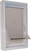 Ideal_Pet_Products Deluxe Aluminum Pet Door with Telescoping Frame, Extra Large, 10.5" x 15" Flap Size, White