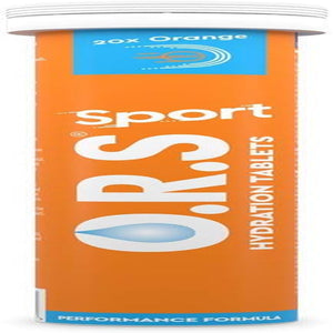 Sport Hydration Tablets with Electrolytes, Vegan, Gluten and Lactose Free Formula – Soluble Sports Oral Rehydration Tablets with Natural Orange Flavour, Low Calorie, Adult & Children, 20 Tablets