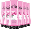 Schwarzkopf Gliss Liquid Silk Gloss Conditioner, with Keratin, Multipack 6 x 200 ml