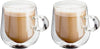 Double Walled Glass Coffee Cups, Set of 2, 275ml - Vacuum Insulated, Handcrafted Artisan