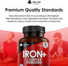 Gentle Iron Tablets Complex -Enriched with B12 & Vitamin C - Iron Supplements for Woman and Men - Ferrous Fumarate Energy Tablets Reduction in Tiredness and Fatigue (6 Months Supply) High Strength