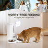 Automatic Cat Feeder, 4L Dog Feeders with Double Bowls, Support DIY Meals and Timed Control WiFi Cat Food Dispenser