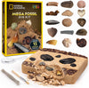 National Geographic Mega Fossil Dig Kit - Excavate 15 Genuine Prehistoric Fossils, Kids Fossil Kit, Educational Toys, Great Science Kit Gift for Girls and Boys (Amazon Exclusive)