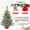 3ft Artificial Christmas Tree Prelit Frosted Tabletop Mini Snow Flocked Xmas Tree Holiday Decorations for Home/Office 1Pack