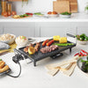 Large Teppanyaki Grill - 2000W Electric, Multipurpose, Easy Clean BBQ Table Top Grill with Adjustable Temperature Control, Oil Drip Tray & 8 Spatulas- for Meat, Vegetables & Fish - 46x26x10cm