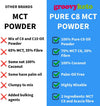 Pure C8 MCT Powder | MCT C8 Oil Powder | Instant Ketone Energy | Purest Form of MCT | 100% Pure Caprylic Acid | 0g Carbs | Enhances Ketosis & Fasting | 300g