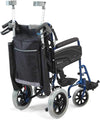 Reflective Wheelchair Scooter Walking Stick/Crutch Bag, Black and Grey