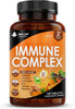 Vitamin D Tablets - Immune Booster Complex - Enriched with Immune System Vitamins C, D, B12, Zinc, Turmeric & Elderberry - Immune Support Made in The UK Immunity Booster by New Leaf 120 Tablets