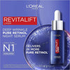 L’Oreal Paris Pure Retinol Night Serum, Revitalift Laser Anti-Ageing & Anti-Wrinkle Serum, 50ml