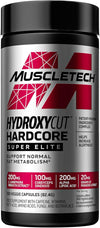 Hydroxycut Hardcore Super Elite, Weightloss, Slimming Pills, Immune System Vitamins - B12 & B6, Increase Alertness & Performance, Support Fat Metabolism, 100 Count