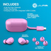 Go Air Pop+ True Wireless Earbuds, In Ear Headphones, Bluetooth Earphones, 35H Playtime Ear Buds, Bluetooth Earbuds with Microphone, USB-C Charging Case, Multipoint, EQ3 Sound, Pink