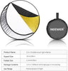 5-in-1 Portable Round 32 in/80cm Light Reflector Collapsible Multi-Disc with Single Grip and Bag for Studio Photography Lighting and Outdoor Lighting - Gold/Silver/White/Black/Translucent