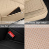 1 Pair Luxury PU Leather Front Car Seat Covers for Seat Bottoms, Universal Fit 90% of Cars, Triangle Quilting Design, 53 × 52 cm (Beige)