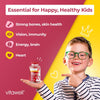 Kids Multivitamin Gummies - 120 Natural Strawberry Flavour (4 Month Supply) | Chewable Kids Multivitamin Chews | Vitamin D3, A, E, C, B6, B12 | No Artificial Colours, Flavours, Preservatives