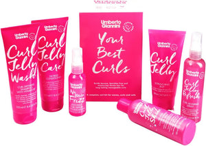 Your Best Curls Wash and Styling Curl Jelly Gift Set - Vegan & Cruelty Free Kit for Waves, Curls and Coils (Gift Box, Set of 6 Products)